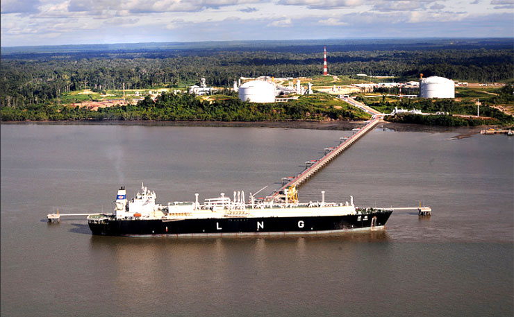 LNG Tanker at Tangguh, West Papua